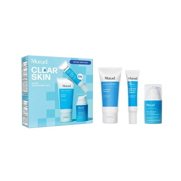 Murad Clear Skin Acne Discovery Kit Full Size Face Treatment Set - Picture 1 of 2
